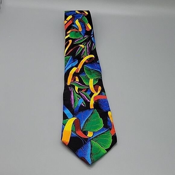 Pair of Rush Limbaugh No Boundaries Mens Silk Tie Vintage 90s Colorful Neckties - Picture 3 of 9